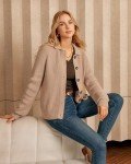 GRACE KARIN Cardigan for Women 2024 Long Sleeve Button Down Sweater Lapel Open Front Cardigan Sweaters Casual Knit Tops Apricoat M Apricot