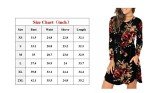 YUNDAI Women's Long Sleeve Casual Dress with Pockets