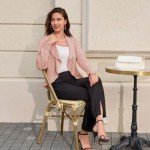 GRACE KARIN Open Front Sweater for Women Lightweight Cute Long Sleeve Ruffle Knits Cardigan Light Pink L