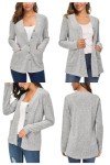 ULTRANICE Gray Cardigan Sweaters Womens Fashion Trendy 2024 Lightweight Long Sleeve Knitted Casual Cardigans Tops Clothes Outfits with Pockets(Gray,M)