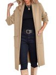 ANRABESS Women's Cardigan Long Sweater Oversized Open Front Knit Duster Coat 2024 Trendy Lady Fall Coatigan Outerwear, Light Camel, Medium