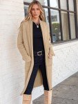 ANRABESS Women's Cardigan Long Sweater Oversized Open Front Knit Duster Coat 2024 Trendy Lady Fall Coatigan Outerwear, Light Camel, Medium