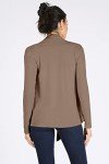 Womens Open Drape Cardigan Reg and Plus Size Cardigan Sweater Long Sleeves - USA (Size Small, Light Khaki)