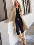 ANRABESS Women's Cardigan Long Sweater Oversized Open Front Knit Duster Coat 2024 Trendy Lady Fall Coatigan Outerwear, Light Camel, Medium