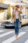 GRACE KARIN Caidigan Sweater for Women 2024 Fall Button Down Long Sleeve Lapel Office Casual Knit Shirt for Work Khaki M