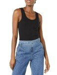 Amazon Essentials Women's 2-Pack Slim-Fit Tank, Black/White, Medium