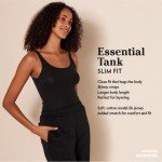 Amazon Essentials Women's 2-Pack Slim-fit Thin Strap Tank, Black/Black, Large