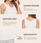 ROSYLINE Basic Tank Tops for Women Undershirts Tank Tops with Scoop Neck cami Yoga Shirts 3-4 Pack Bl/Gr/Wh/Military Green M