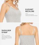 ROSYLINE Basic Cami Tank Tops for Women Undershirts Camisole with Adjustable Spaghetti Strap Tanks Camis Bl/Wh/Gray/Lightpink L