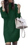Oversized Women's Turtleneck Knit Mini Dress