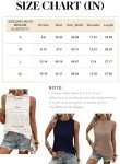 BLENCOT Women Tank Tops Summer Crewneck Blouse Tunic Racerback Ruched Pleat Front Casual Sleeveless Top Beige Large