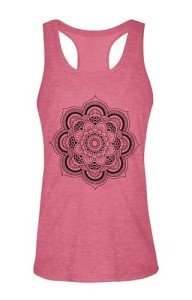 CHICALLURE Womens Tank Tops Racerback Summer Shirts Round Neck Sleeveless Graphic Tees(Pink Flower,M)