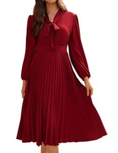 Grace Karin Women's V-Neck Bow Tie Maxi Dress