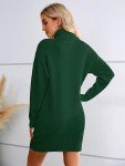 Oversized Women's Turtleneck Knit Mini Dress
