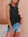 AirMood Womens Casual Cami Tank Tops Loose Fit Summer Sleeveless Camisole Tshirts (Black,Small)