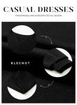 BLENCOT Women's Long Sleeve Pullover Sweatshirt Dress