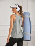 PINSPARK Womens Tank Tops Pack Loose Fit Yoga Shirts Moisture Wicking Racer Back Tank Top Flowy Summer Exercise Tops L