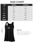 ROSYLINE Women’s Tank Tops with Built in Shelf Bra Casual Flowy Swing Tank for Women Pleated Long Sleeveless Black XL