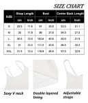 SUNAELIA White Tank Top Women Chiffon Cami Spaghetti Strap Camisole Summer V Neck Loose Fit Flowy Sleeveless Backless Blouse Shirts