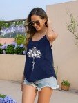 Eniloyal Cotton Summer Tops for Women Graphic Tank Tops Sleeveless Womens Tops Scoop Neck Tops Women Trendy 2024 Sexy Going Out Tops Flowy Camisoles for Women Loose Fit Tank Top Cute Ladies Tops