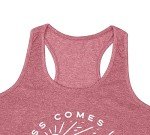 MEESHEEP Womens Beach Tank Top Summer Vacation Graphic Shirt Funny Beach Vest Happiness Comes in Waves Sleeveless Top Pink