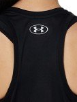 Under Armour Women's Tech Solid Tank Top, Black (001)/Metallic Silver, Large