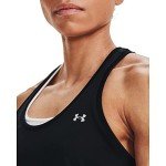 Under Armour Women's Tech Solid Tank Top, Black (001)/Metallic Silver, Large