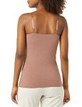 Amazon Essentials Women's Nursing Camisole, Pack of 2, Black/Brown, Medium