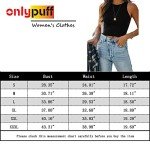 onlypuff Cropped Tank Tops for Women Sleeveless Tops Summer Classic Fitted Basic Vest