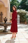 Grace Karin Women's V-Neck Bow Tie Maxi Dress