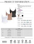 Amilia Women's Basic Solid V Neck Cami Spaghetti Double Layer Crop Tank Tops Casual Shirts