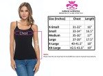 Natural Uniforms Women's Basic Camisole with Adjustable Spaghetti Strap Tank Top (Black, Large)