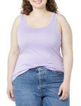 Amazon Essentials Women's Tank Top (Available in Plus Size), Pack of 2, Black/Lavender, 5X