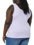 Amazon Essentials Women's Tank Top (Available in Plus Size), Pack of 2, Black/Lavender, 5X