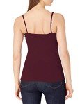 Amazon Essentials Women's 4-Pack Slim-Fit Camisole, Burgundy/Mauve/Nude/Light Pink, Medium
