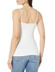 Amazon Essentials Women's Knit V-Neck Layering Cami, Pack of 4, Black/White, Small