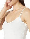 Amazon Essentials Women's Knit V-Neck Layering Cami, Pack of 4, Black/White, Small