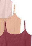 Amazon Essentials Women's 4-Pack Slim-Fit Camisole, Burgundy/Mauve/Nude/Light Pink, Medium