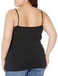 Amazon Essentials Women's Knit V-Neck Layering Cami, Pack of 4, Black/White, Small