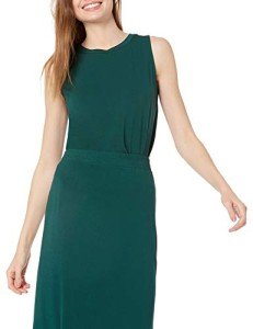 Amazon Essentials Women's Relaxed-Fit Sleeveless Muscle Tank Top, Forest Green, Small