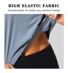 Dragon Fit Athletic Tank Tops for Women Sleeveless Workout Cool T-Shirt Running Short Tank Crop Tops (Small, Blue, s)