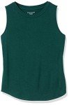 Amazon Essentials Women's Relaxed-Fit Sleeveless Muscle Tank Top, Forest Green, Small