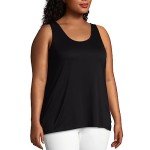 Just My Size Women's Plus-Size Cooldri Tank, Black, 3X