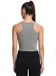 Cosy Pyro 4 Pack Cotton Crop Racerback Tank Tops for Women Basic Workout Crop Tanks Sleeveless Cropped Sport Shirts Black/Dark Gray/White/Wine M