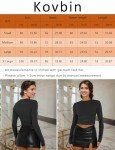 Kovbin Skims Top Women Basic Tops Long Sleeve Shirts Going Out Crop Tops Teen Girls Y2k Fall Clothes Outfits 2024 Black M