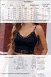 Avidlove Black Bralette Top Lingerie Floral Lace Bustier Backless Crop Top(Black,L)