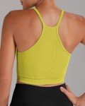 Sunzel Free to Be Tank, Ribbed Crop Tops for Women Summer Tank Tops Cute No pad Racerback Camisole Cropped Workout Gym Yoga Lilac Fragilesprout Gumpink(3pcs) M