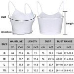 BQTQ 2 Pcs Crop Tank Tops Basic Camisole Spaghetti Strap Tank Top for Women, Small Black, White
