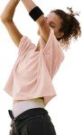 Casual Flowy Solid Short Sleeve Crop Tops for Women Cheerleading Summer Tops for Women 2023 Trendy Stretch Cotton Tees Athletic Hiking Yoga Sport Workout Womens Tshirts for Teen Girls Light Pink S