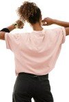 Casual Flowy Solid Short Sleeve Crop Tops for Women Cheerleading Summer Tops for Women 2023 Trendy Stretch Cotton Tees Athletic Hiking Yoga Sport Workout Womens Tshirts for Teen Girls Light Pink S